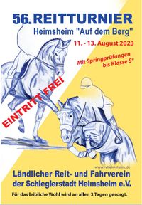 Plakat Reitturnier Heimsheim 2023